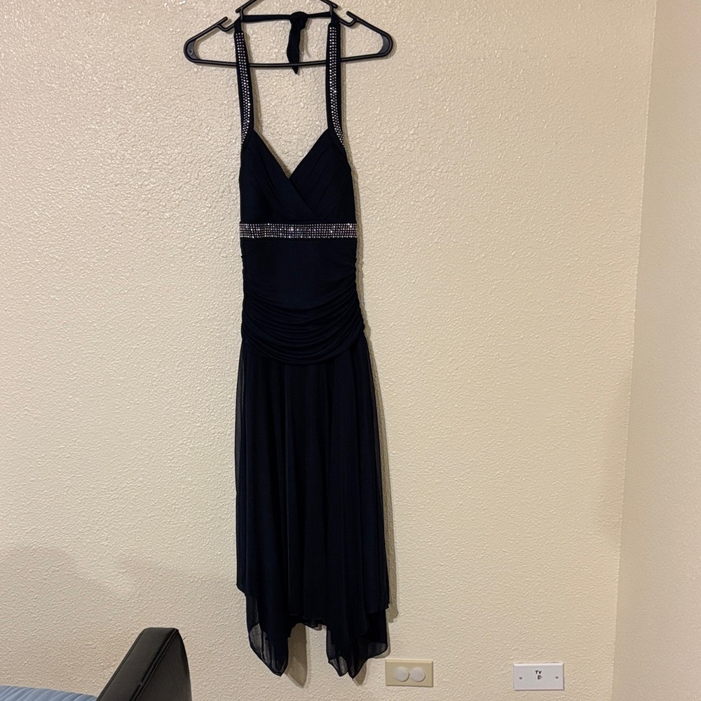 Elegant Navy Evening Dress